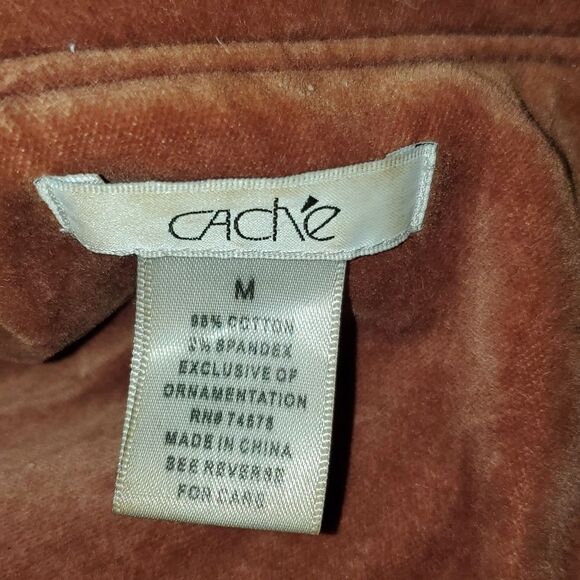 Cache Velour Brown Short Jacket M - Picture 13 of 14